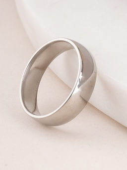 Palmonas - Waterproof and Anti-Tarnish Plain Silver Band Ring for Men