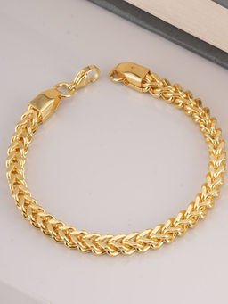 Palmonas - Waterproof and Anti-Tarnish Classic Gold Chain Bracelet for Men