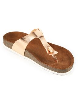 MOZAFIA - Women Golden Lizard Grain Sandals