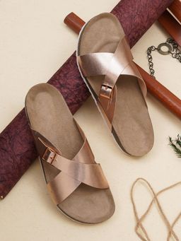 MOZAFIA - Women Rose Gold Sandals