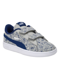 Puma - Smash v2 Monster Family Kids Blue Printed Casual Shoes