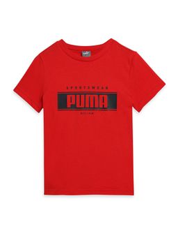 Puma - Graphic Boys Red Tees