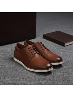 Ruosh - Brown Leather Eva Men Derbies