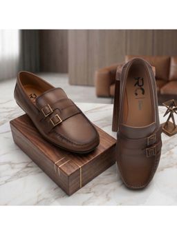 Ruosh - Tan Leather Rubber Men Loafers