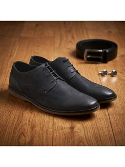 Ruosh - Navy Blue Suede Tpr Men Derbies