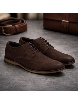 Ruosh - Brown Suede Tpr Men Derbies