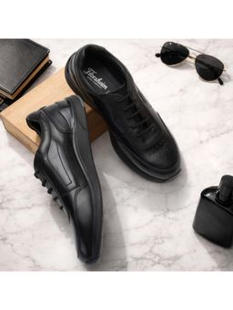 Florsheim - Black Leather Rubber Men Sneakers