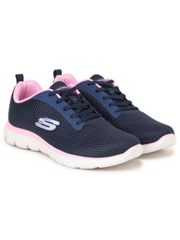 SKECHERS - Navy Blue Mesh Rubber Women Running Shoes