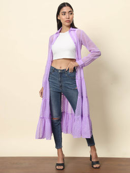 Trend Arrest - Lavender Long Dobby Shrug