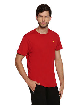AM SWAN - Mens Solid-plain Samba Red T-shirt