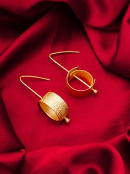 Aadita - Women Gold Plated Statement Drop Earrings