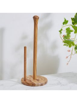 HomeTown - Beautiful Kitchen Wood Tissue Roll Holder - Brown