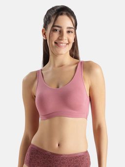 Jockey - 1550 Super Combed Cotton Elastane Slip On Lounge Bra Pink
