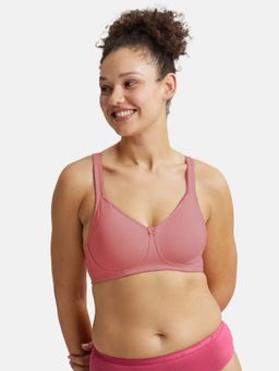 Jockey - Es24 Wirefree Non Padded Cotton Elastane Full Coverage Plus Size Bra Pink