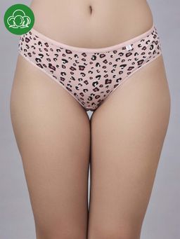 Inner Sense - Pink Animal Print Bamboo Fibre Regular Bikini Panty