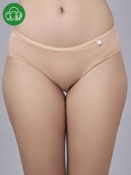 Inner Sense - Beige Solid Bamboo Fibre Regular Bikini Panty