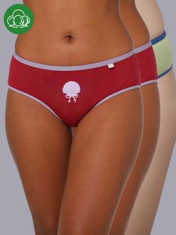 Inner Sense - Multi-Color Solid Bamboo Fibre Regular Bikini Panty