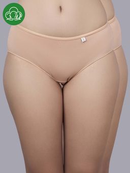 Inner Sense - Beige Solid Bamboo Fibre Regular Briefs