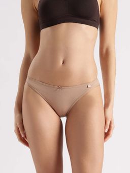 Jockey - Ss02 Super Combed Cotton Elastane Low Waist Bikini Beige