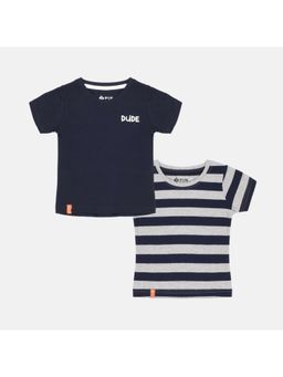 3PIN - Unisex Infant Round Neck Cotton T-Shirts (Pack of 2)