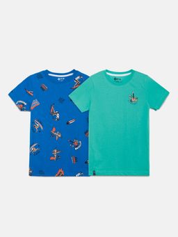 3PIN - Boys Round Neck Cotton T-Shirts (Pack of 2)