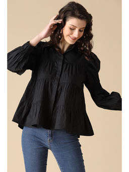 Gipsy - Black Fashion Cotton Shirt