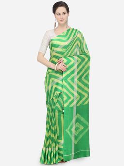 Stylee LIFESTYLE - Green Kota Silk Printed Saree