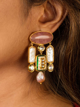 Joules By Radhika - Pink Pretty Earrings