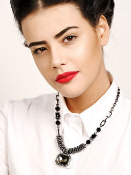 Odette - Dauntless Gunmetal Matinee Necklace