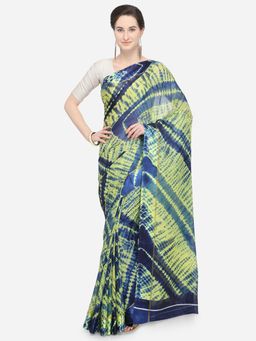 Stylee LIFESTYLE - Green Kota Silk Printed Saree