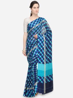 Stylee LIFESTYLE - Blue Kota Silk Printed Saree