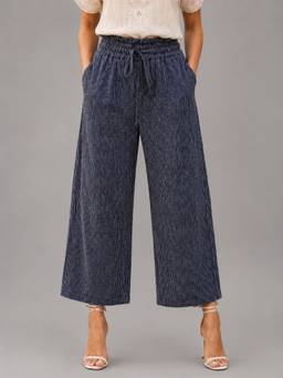Zuri - Blue Stripes Cotton Pant