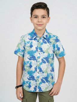 Monte Carlo - Boys Regular Fit Half Sleeve Printed Shirt