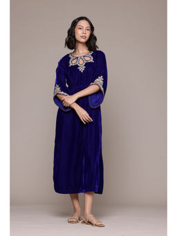 Aarke Ritu Kumar - Royal Blue Roobab Velvet Dress
