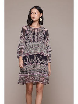 Aarke Ritu Kumar - Black Tanishqa Short Dress with Camisole (Set of 2)