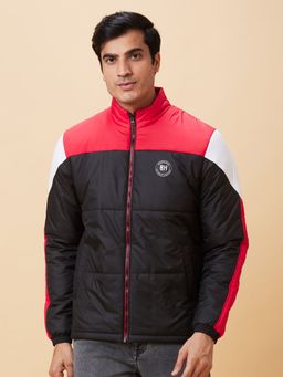 Being Human - Multi-Color Colorblocked Mens Puffer Jacket Regular Fit