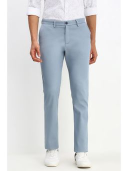 Allen Solly - Men Blue Regular Fit Solid Casual Trouser