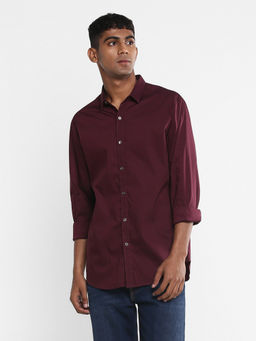 Levi's - Men Redloop Maroon Black Slim Fit Formal Shirt