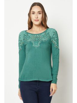 HOUSE OF S - Green Embroidered Top