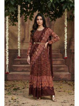 WISHFUL by W - Maroon Floral Dress (Set of 2)