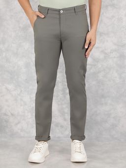 CRIMSOUNE CLUB - Mens Grey Textured Chinos