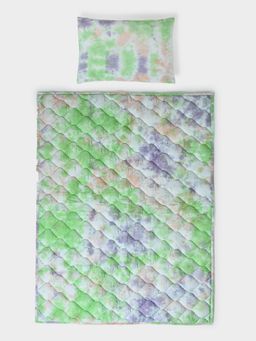 Mi Arcus - Tie & Die Print Green Soft Comforter and Pillow Set for Kids (2-6 Y)