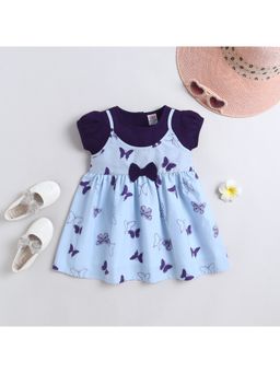 mama & bebe - Girls Purple Printed Cotton Dress