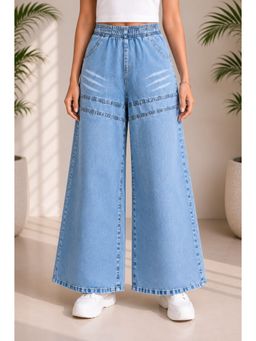 Aarika - Girls Blue Solid/Plain Denim Jeans