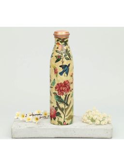 India Circus by Krsnaa Mehta - Beige Bird Land Copper Bottle