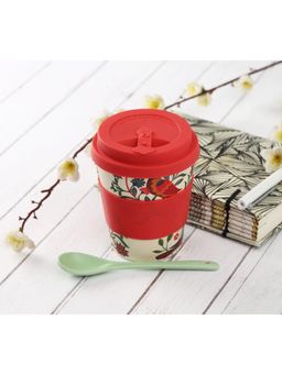 India Circus by Krsnaa Mehta - Beige Psittacine Enquiry Bamboo Frankie Mug