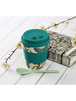 India Circus by Krsnaa Mehta - White Fluttering Extravagance Bamboo Frankie Mug