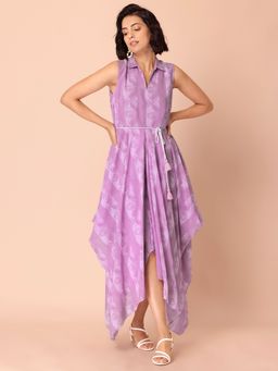 Indya - Lavender Chevron Sleeveless Cowl Maxi Dress (Set of 2)
