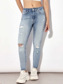 ONLY - Blue Solid Skinny Fit Jeans