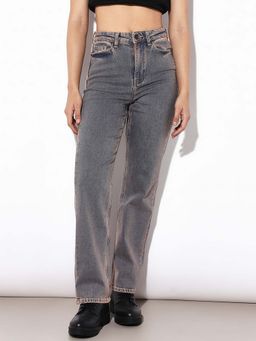 ONLY - Blue Solid Straight Fit Jeans